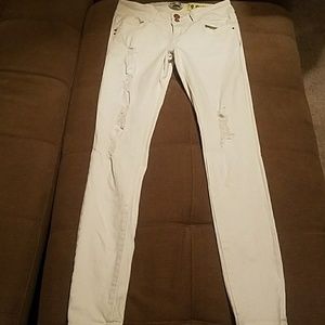 White ripped jeans